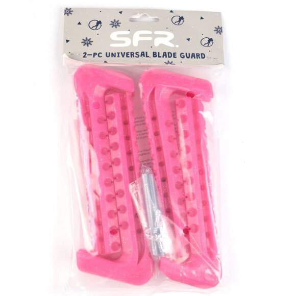 Ice Skate Blade Guards - Universal Size -Pink Glitter Winter Games NEW - Picture 2 of 4